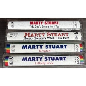 Marty Stuart  Cassette Albums Lot Of 4 MCA Records  1989, 1991, 1992, 1996  READ